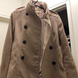 H&M cream pea coat